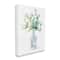 Stupell Industries Flower Jar Still Life Green Blue Painting Canvas Wall Art